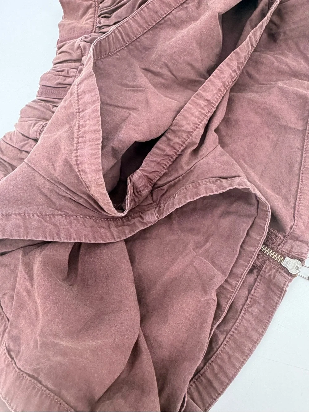 Anthropologie Brown Zippered Bubble Skort Medium